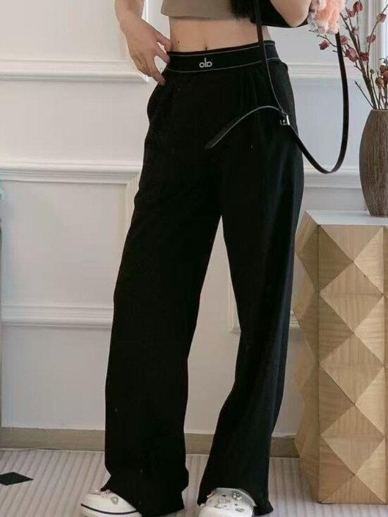 ALO Yoga Pants - ALO Yoga 💋 Black Straight-Leg Pants (Regular Sz) Brand New Suit Up Trouser